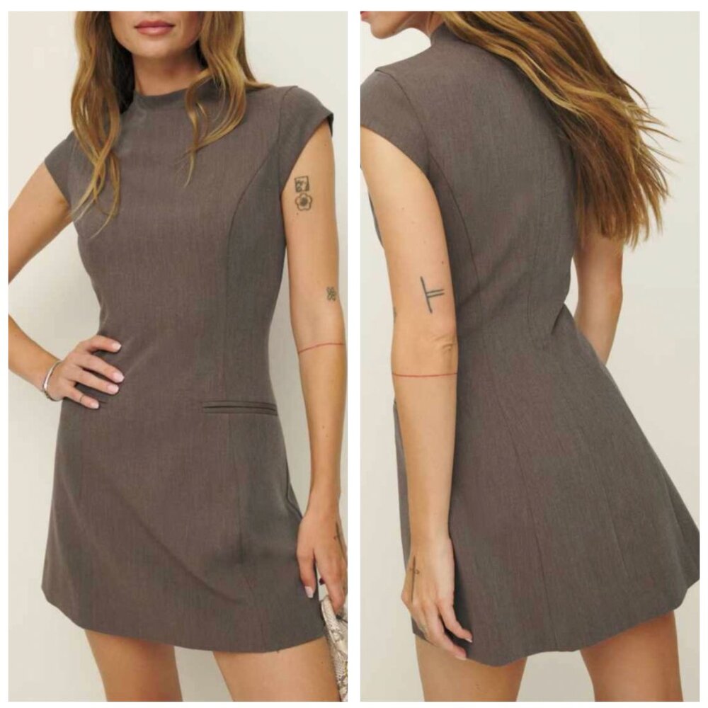 NEW Reformation Vivienne Mini Dress Sz4 Cafe